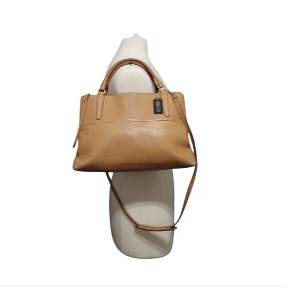 Coach Borough Camel Leather Shoulder Bag No 28160 - Picture 5 of 14